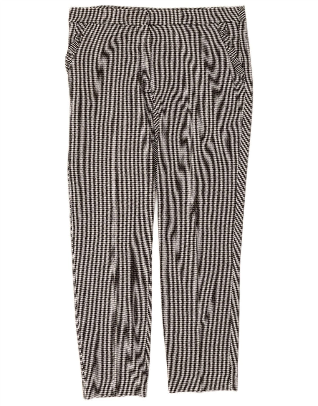 Pantaloni casual slim da donna Zara grandi W30 L26 pied de poule neri