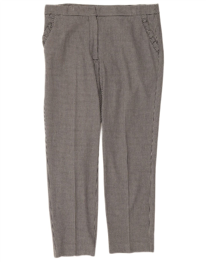 Pantaloni casual slim da donna Zara grandi W30 L26 pied de poule neri