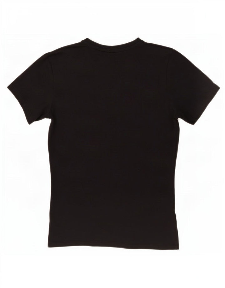 T-shirt grafica Nike Dri Fit Slim da donna, taglia UK 12, poliestere nero medio
