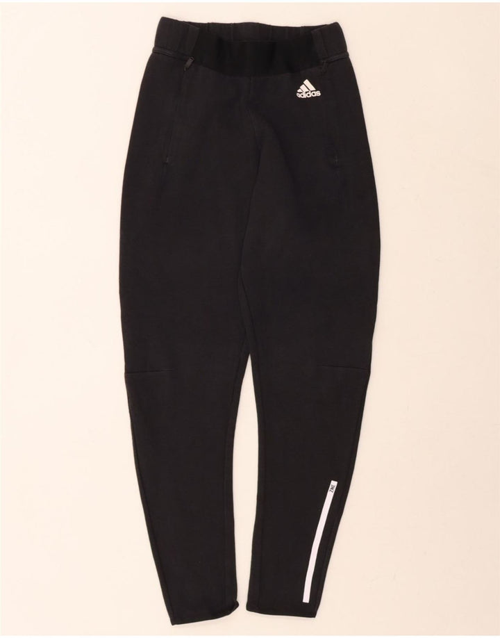 ADIDAS Womens Tracksuit Trousers UK 0/2 2XS Black Vintage Adidas and Second-Hand Adidas from Messina Hembry 