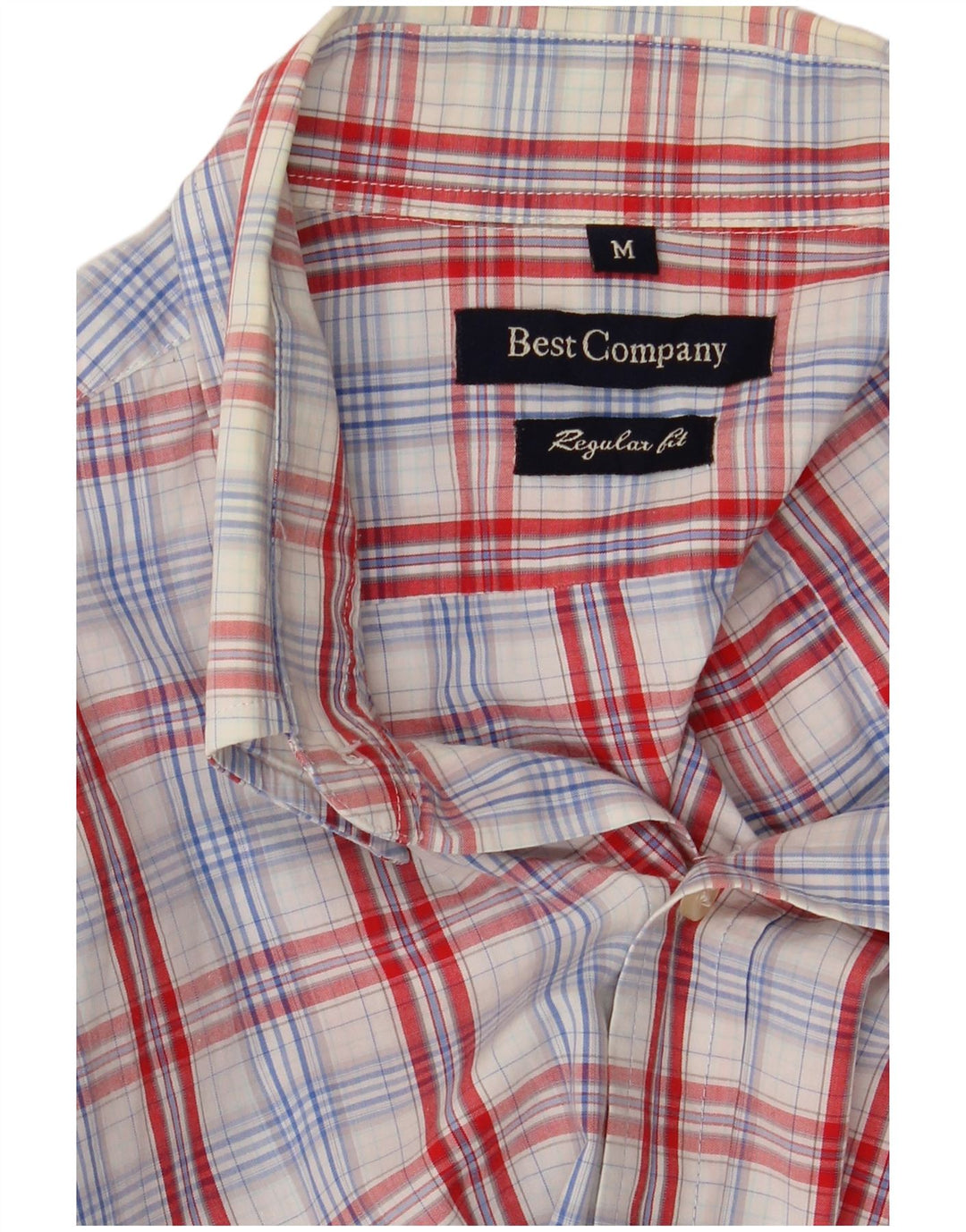 BEST COMPANY Camicia da uomo vestibilità regolare a quadri rossi medi