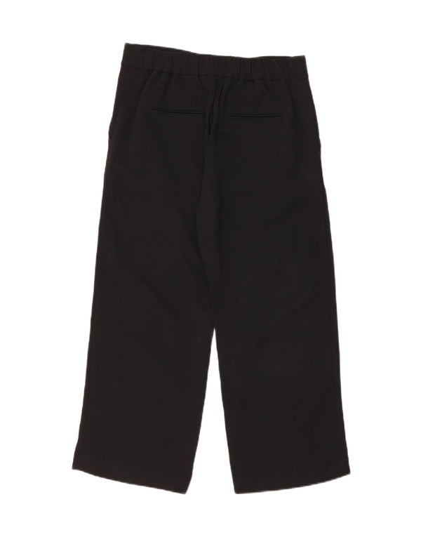 BODEN Womens Straight Cropped Trousers UK 10 Small W30 L23 Black Viscose