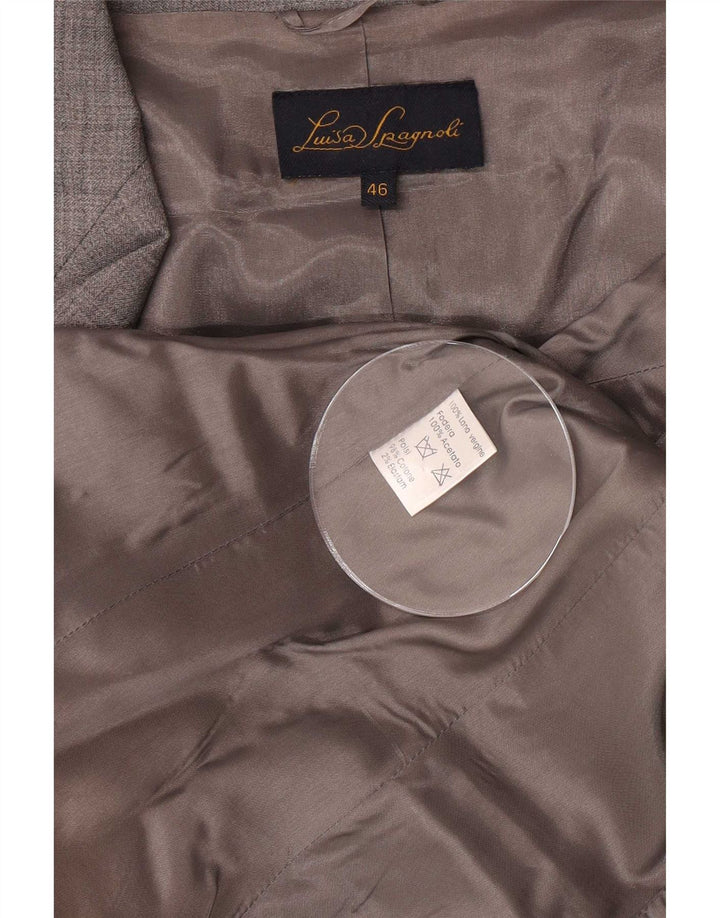 Luisa Spagnoli Giacca Blazer da Donna con Maniche a 3/4 e 1 Bottone IT 46 Large Grigio