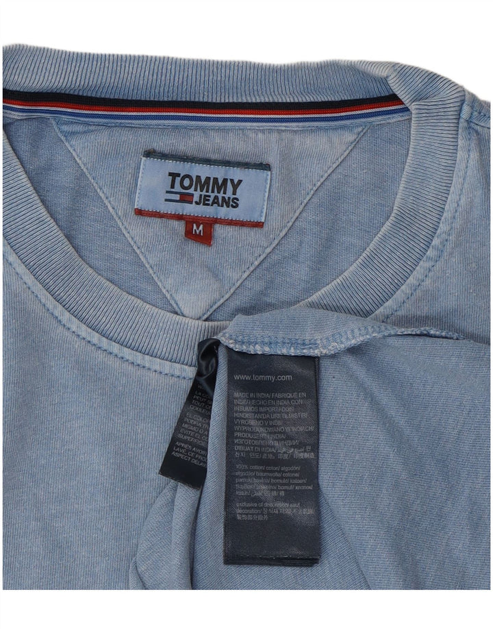 TOMMY HILFIGER Mens T-Shirt Top Medium Blue Cotton