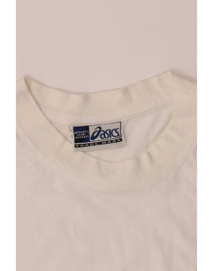 T-shirt da donna Asics Top UK 12 cotone bianco medio