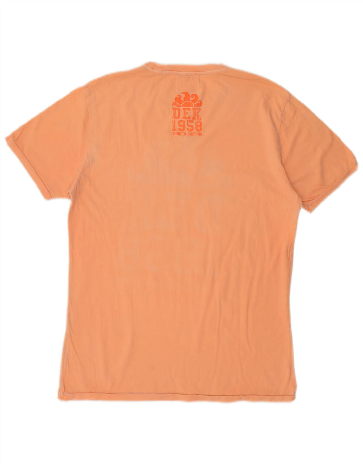 T-shirt grafica da uomo Sundek Top grande in cotone arancione