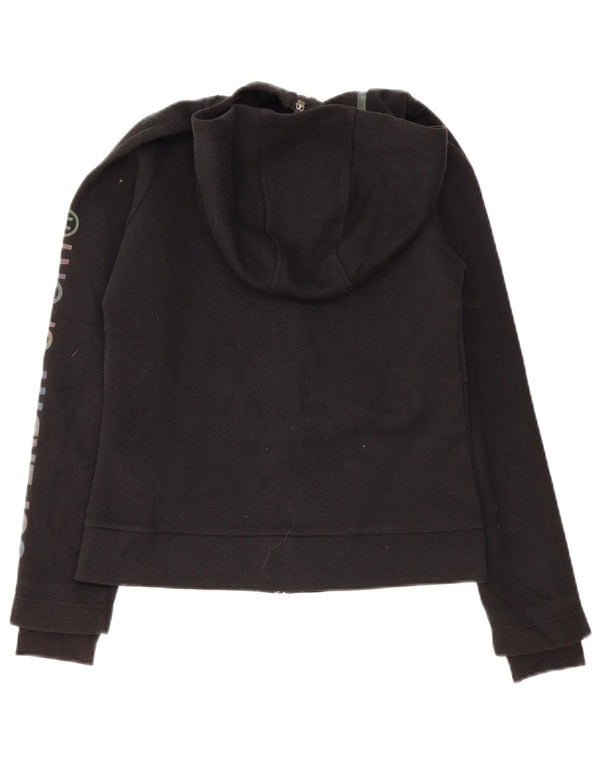 Felpa con cappuccio e zip grafica da donna Superdry UK 10 Small Poliestere nero