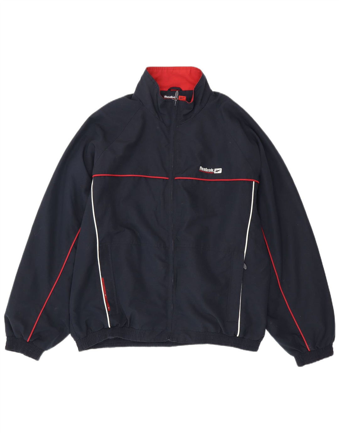 Giacca da ginnastica da uomo Reebok XL blu navy in poliestere