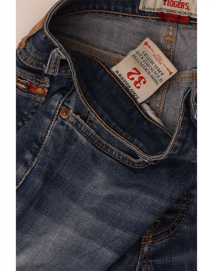 Jeans slim da uomo Roy Rogers W32 L32 cotone blu