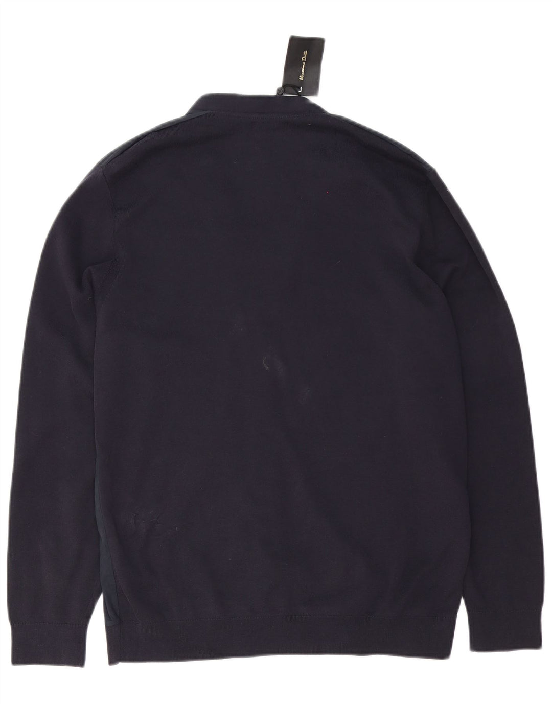 Massimo Dutti Maglione cardigan da uomo vestibilità regolare grande blu navy in poliammide