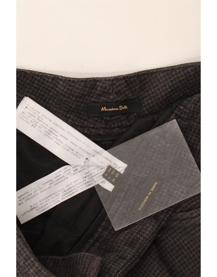 Pantaloni casual da donna Massimo Dutti EU 38 Small W28 L27 Pied de poule nero