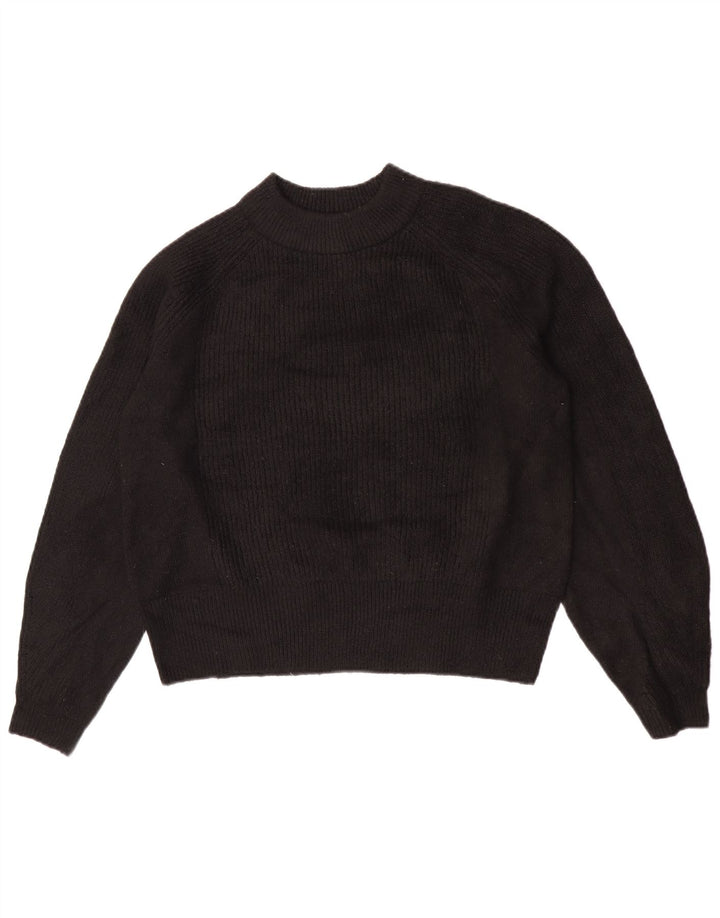 Maglione maglione a collo alto da donna Marks & Spencer UK 14 medio nero