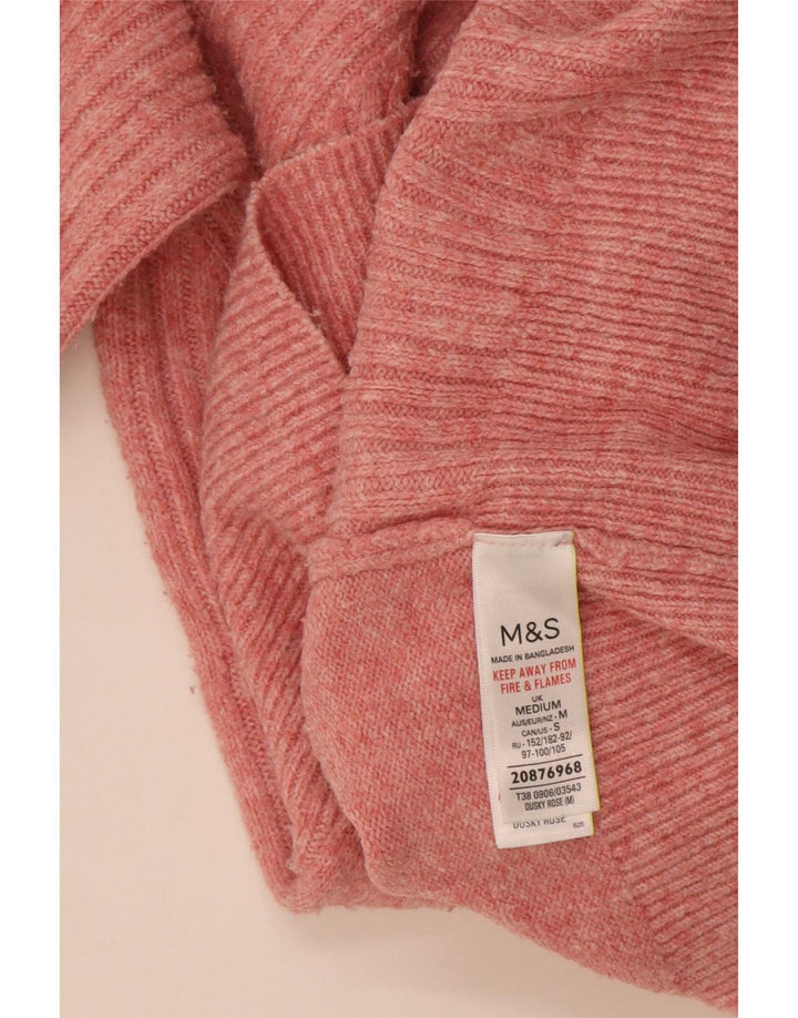 Maglione maglione girocollo oversize da donna Marks & Spencer UK 14 Rosa medio