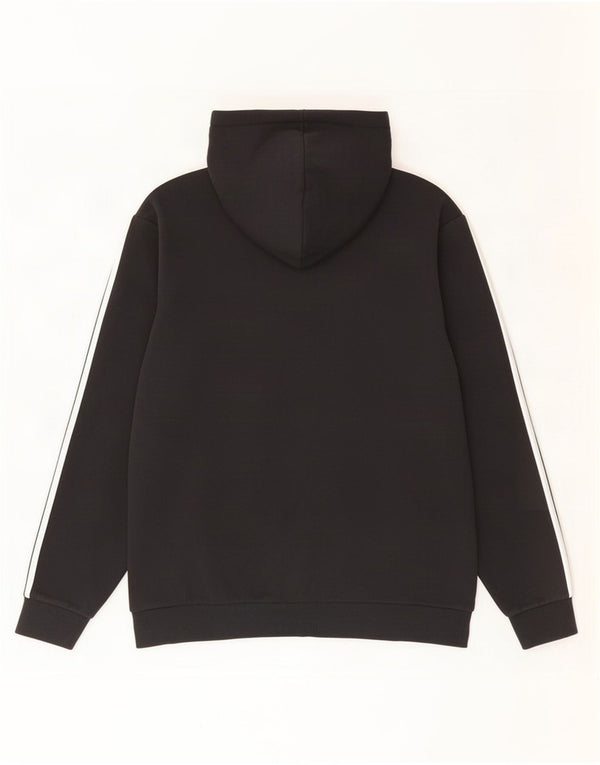 Felpa con cappuccio grafica da uomo Adidas Large in cotone nero