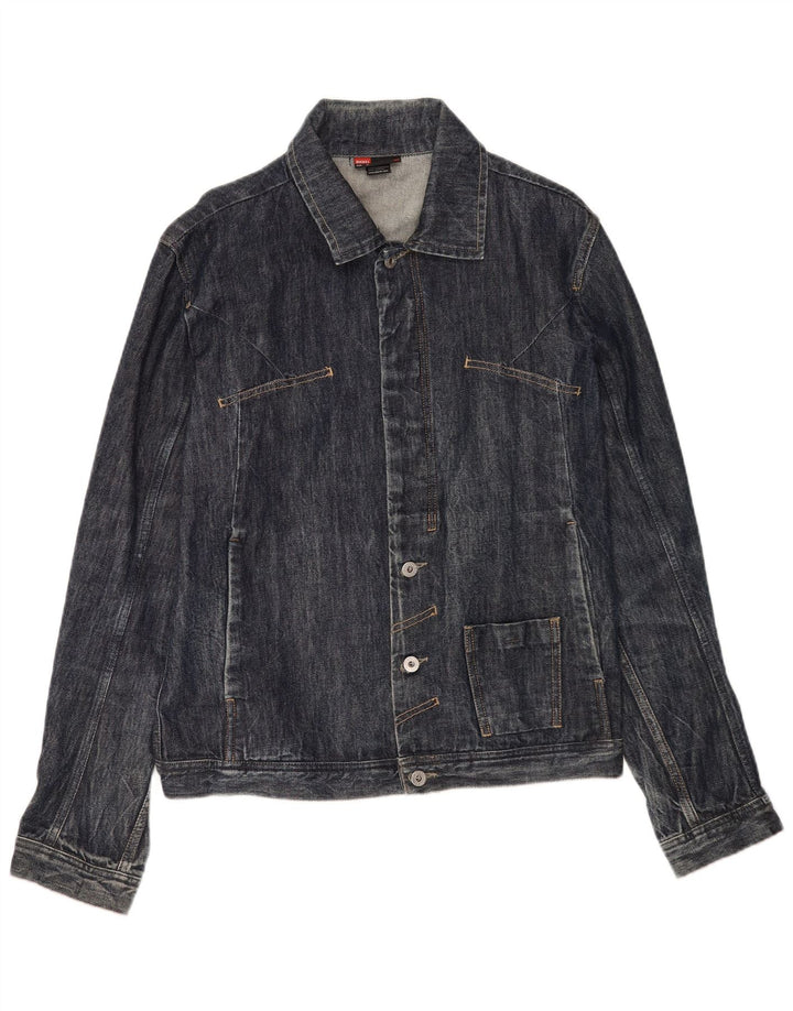 Giacca di jeans da uomo Diesel UK 42 XL Cotone blu navy