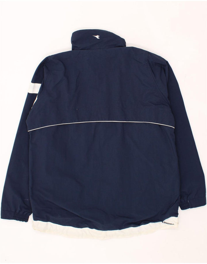 DIADORA Mens Loose Fit Pullover Tracksuit Top Jacket Small Navy Blue Vintage Diadora and Second-Hand Diadora from Messina Hembry 