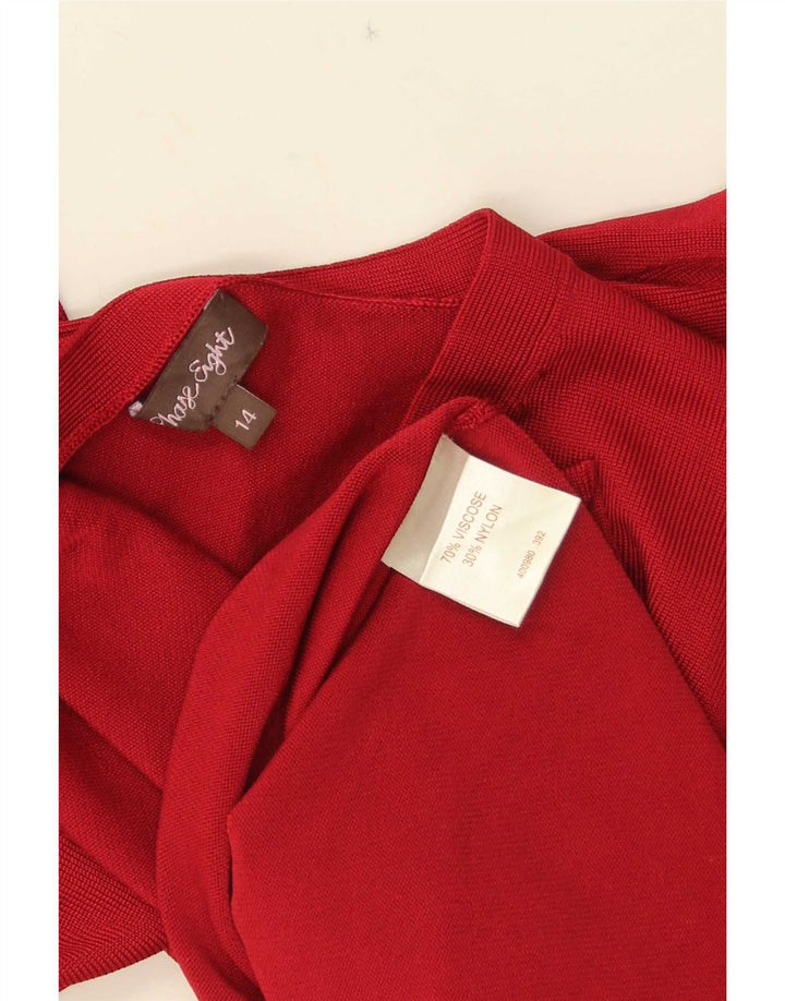 Maglione cardigan corto da donna con maniche a 3/4 Phase Eight UK 14 Rosso medio