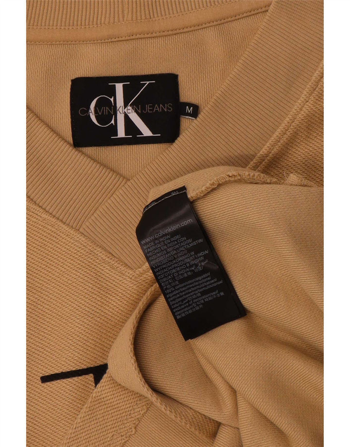 Calvin Klein Jeans da uomo vestibilità ampia grafica top manica lunga beige medio