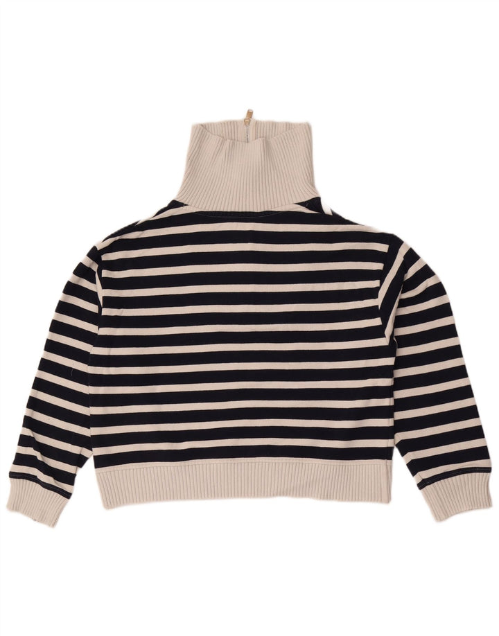 Maglione da donna Marks & Spencer con zip e collo UK 14 medio blu navy