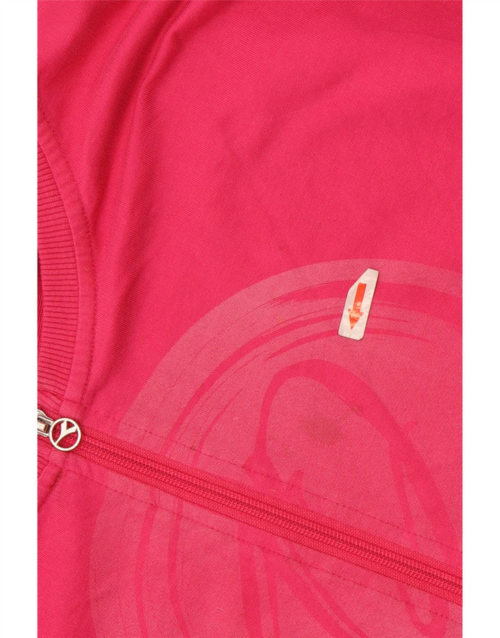Giacca da ginnastica oversize con grafica Diadora da donna UK 16 Large Rosa