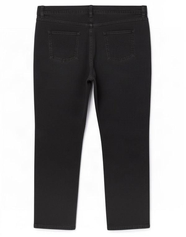 Pantaloni casual dritti da donna Marks & Spencer UK 22 3XL W44 L29 Nero