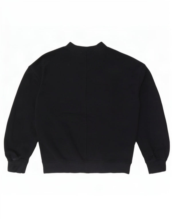 Cos Womens Oversized Sweatshirt Jumper UK 10 Small Black Cotton