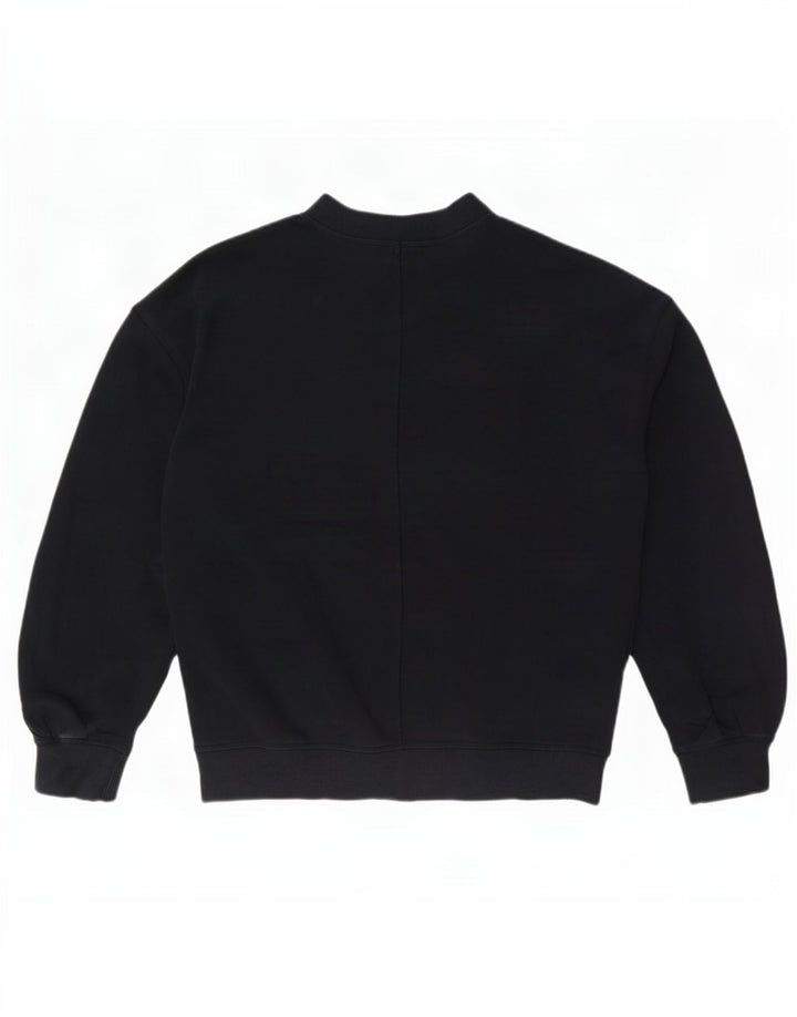 Felpa oversize da donna Cos, maglione UK 10, piccolo cotone nero