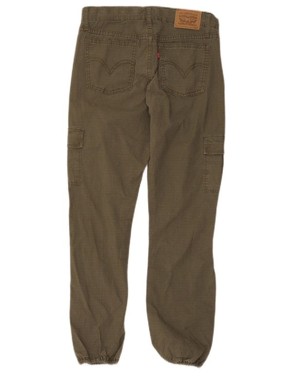 Levi's Boys Girlfriend Joggers Pantaloni cargo 11-12 anni W28 L25 Cachi