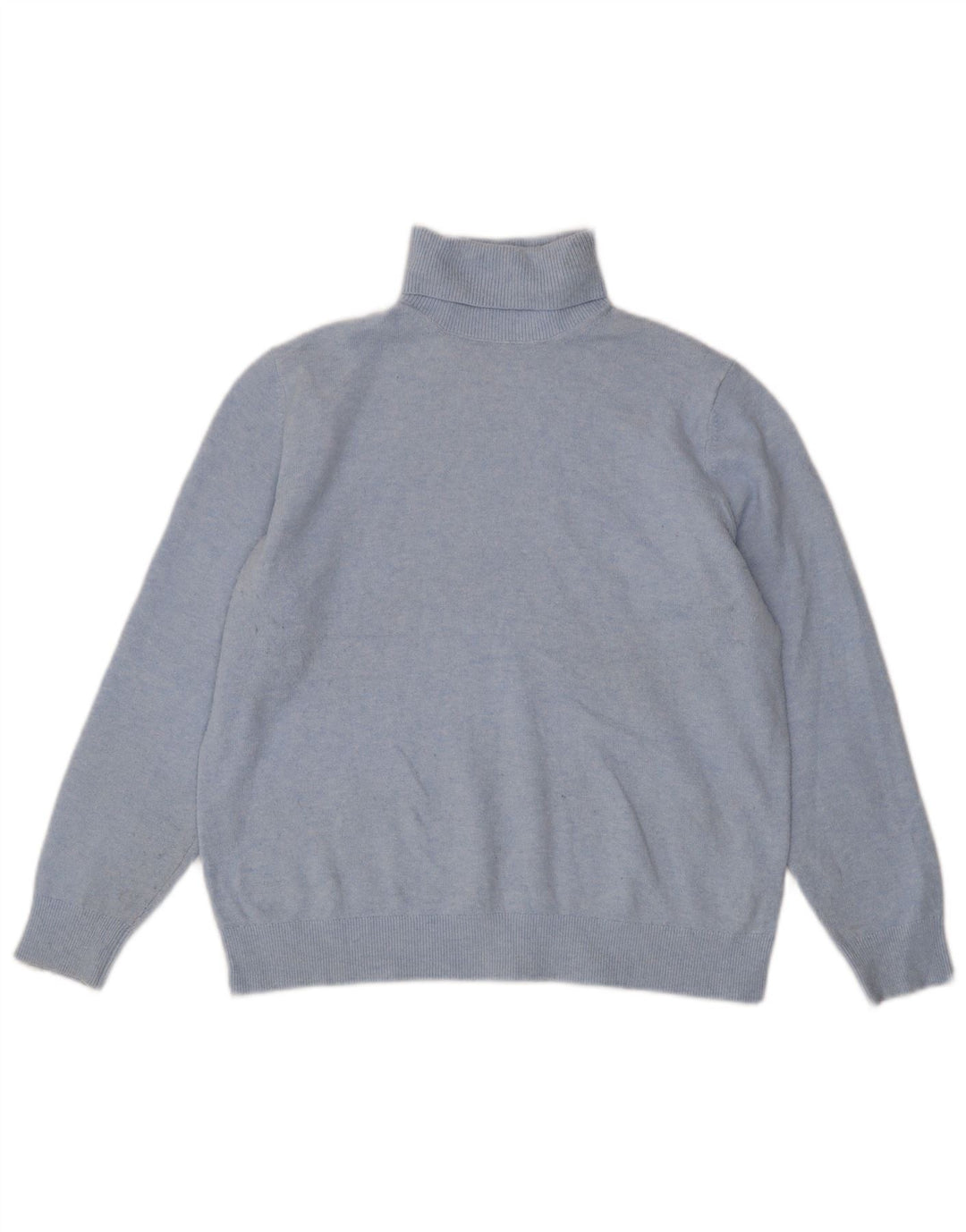 Maglione maglione a collo alto da donna Marks & Spencer UK 14 Poliestere blu medio