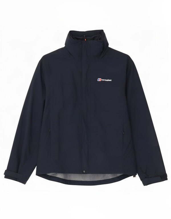 Giacca a vento con cappuccio da uomo Berghaus UK 40 Large blu navy in poliammide