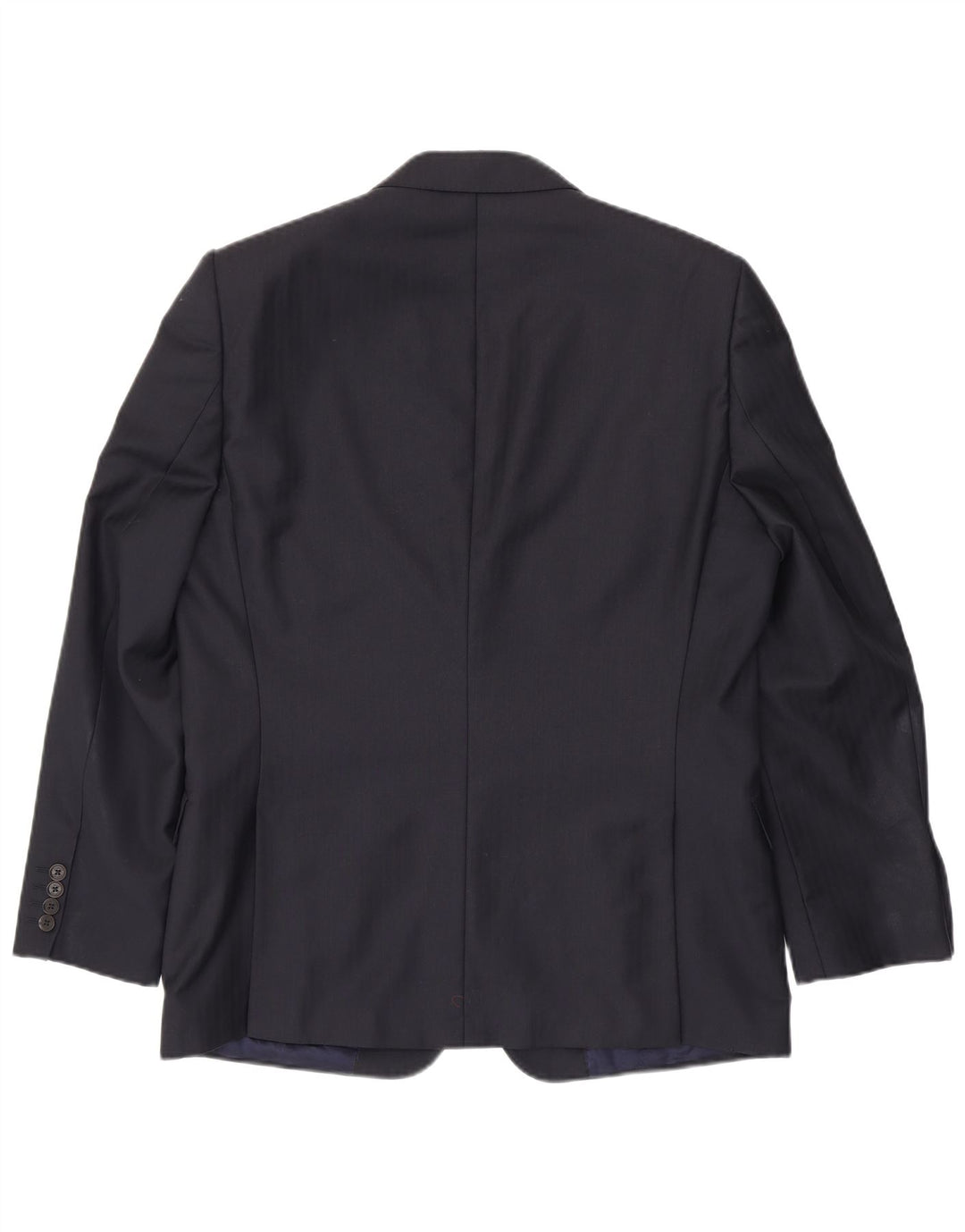 JAEGER Giacca blazer da uomo a 2 bottoni Alfred Brown UK 44 2XL Blu navy