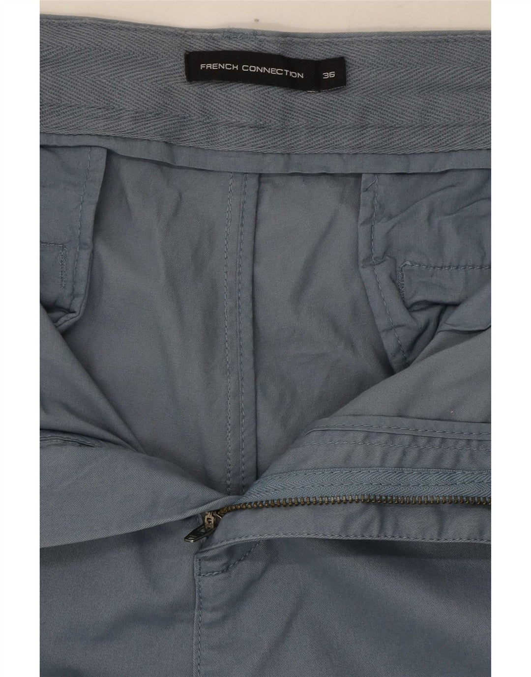 Pantaloni cropped slim fit da uomo French Connection W36 L25 Blu