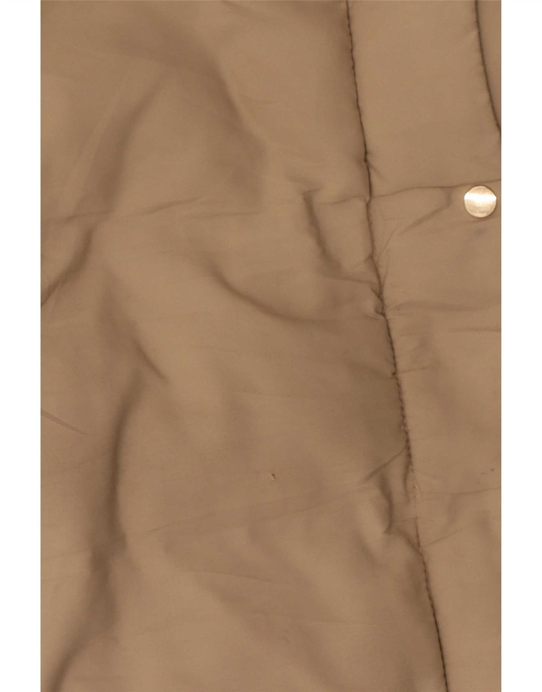 Cappotto imbottito senza maniche con cappuccio da donna Zara UK 16 grande poliestere beige