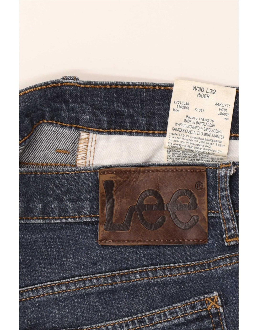 Jeans slim da uomo Lee Rider W30 L32 in cotone blu navy