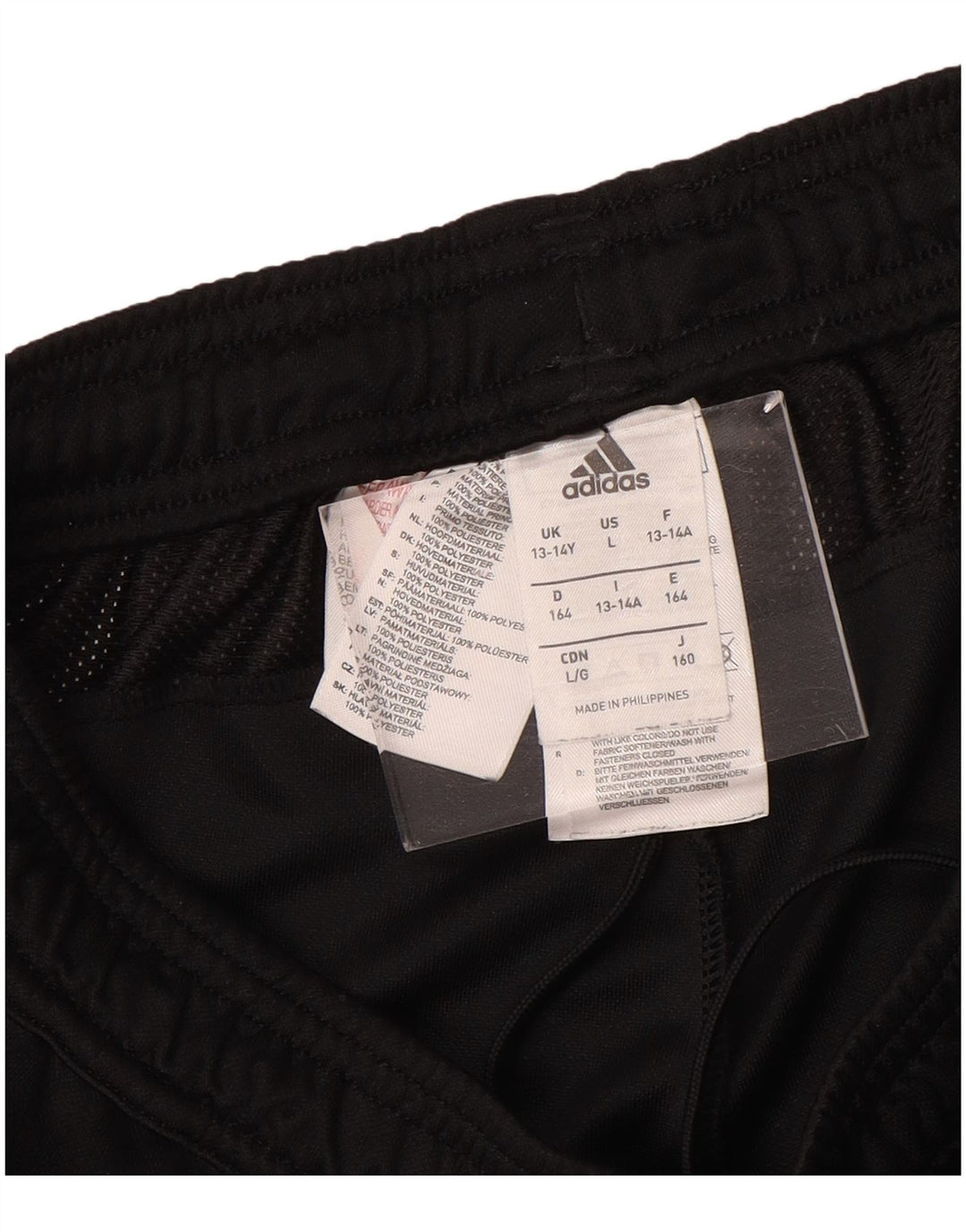 Pantaloni della tuta ADIDAS da ragazzo Climacool 13-14 anni in poliestere nero