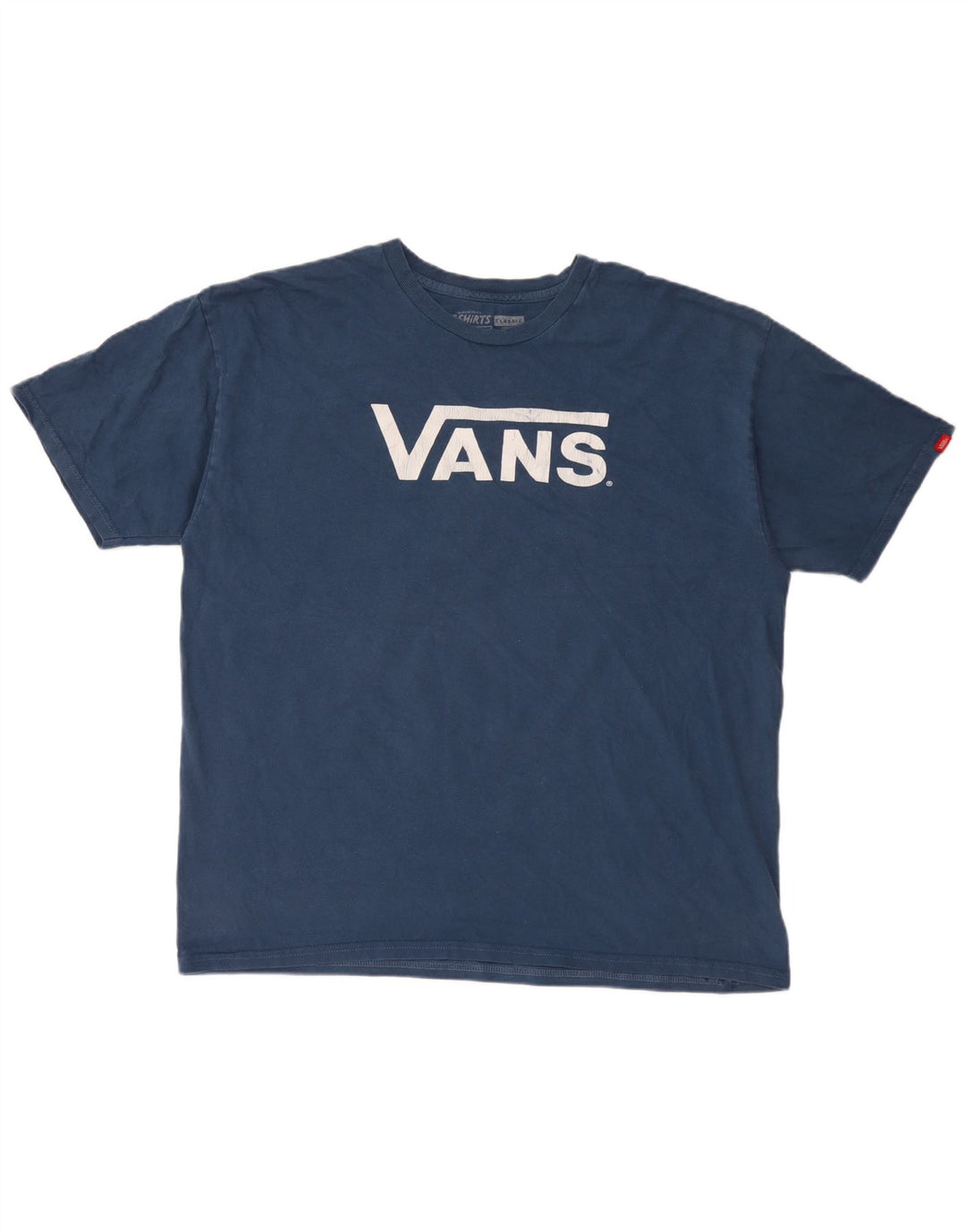 T-shirt grafica da uomo Vans Top XL in cotone blu