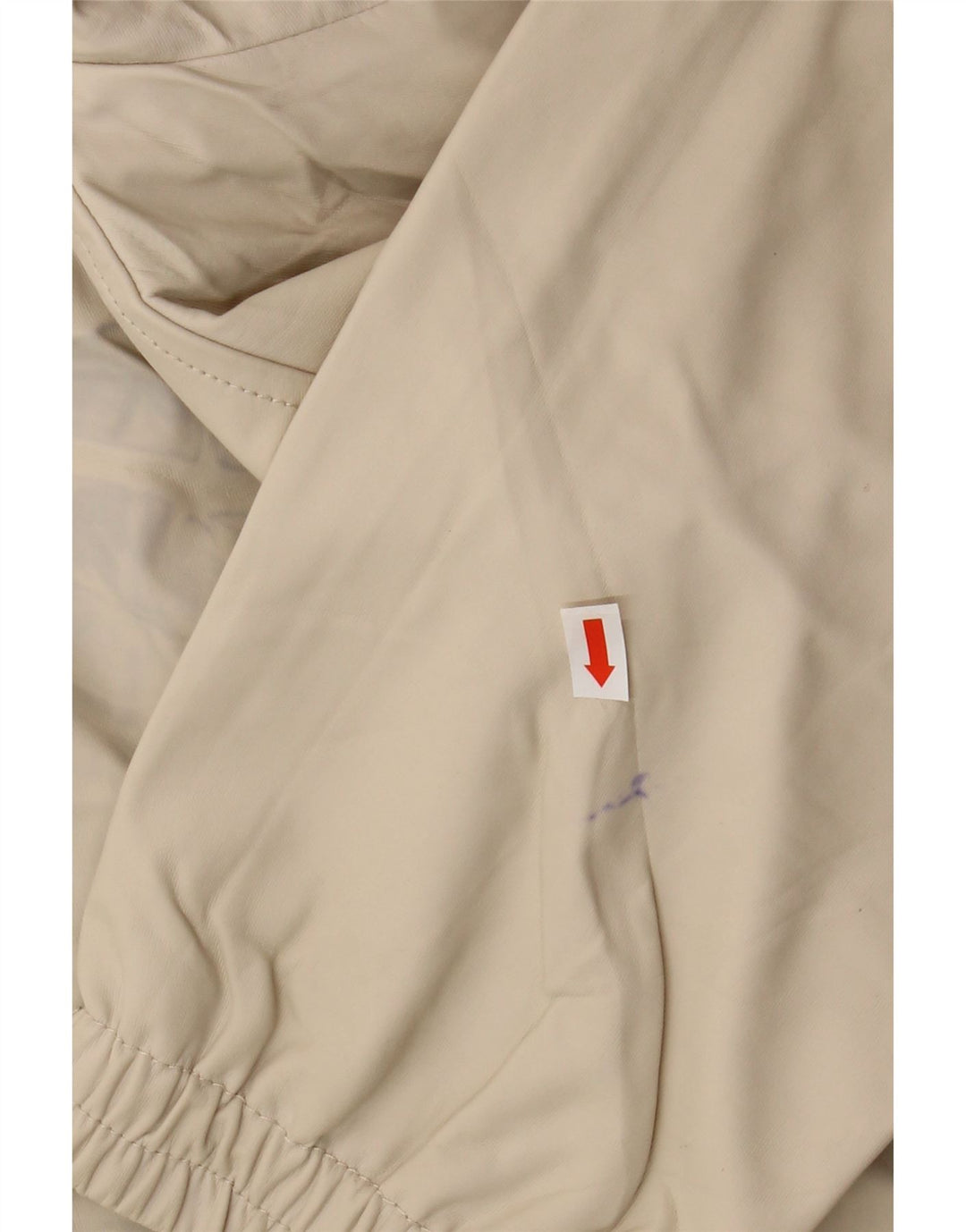 Giacca a vento con cappuccio da donna Zara UK 16 grande poliestere beige
