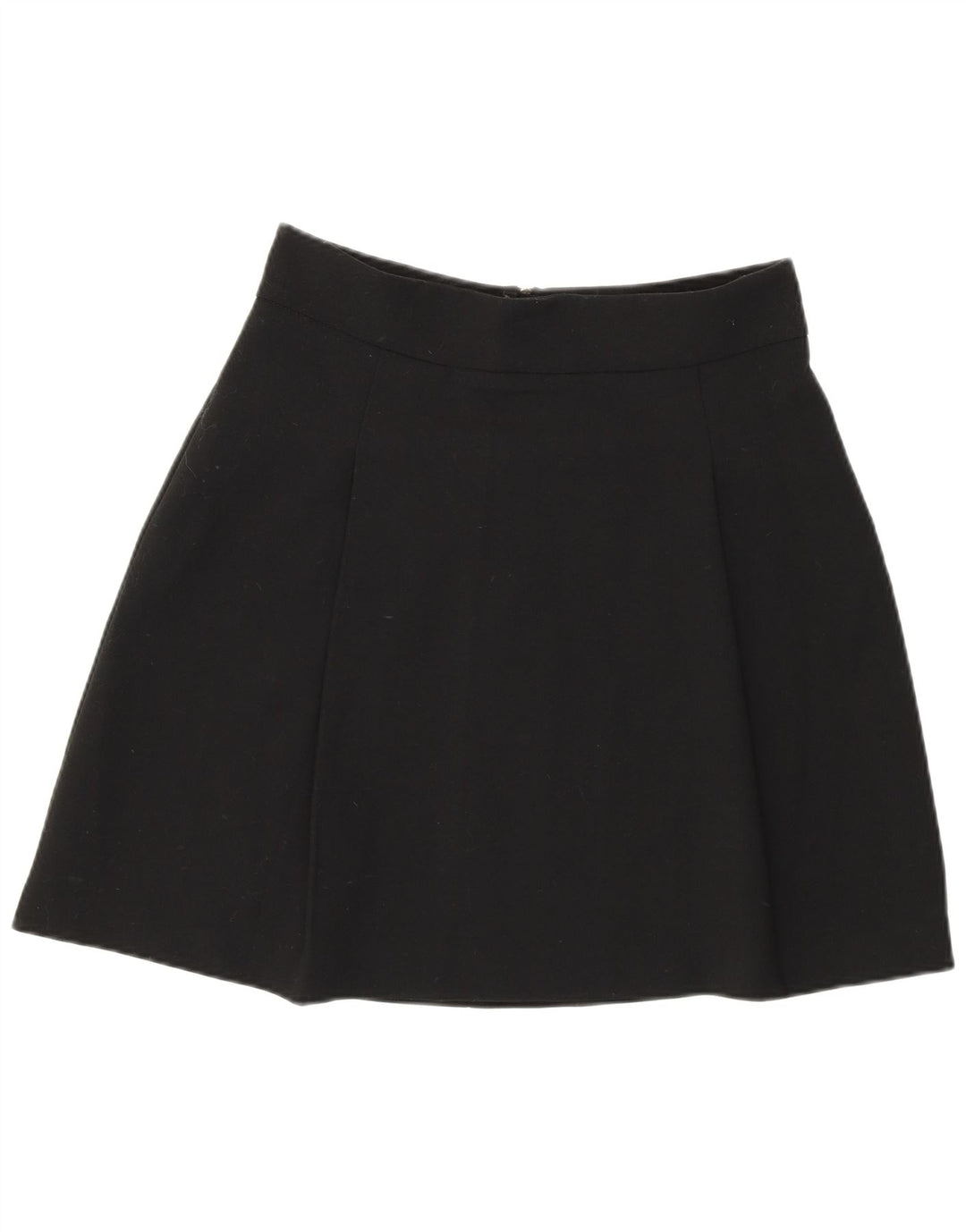 Gonna a trapezio da donna Marks & Spencer UK 10 piccola W29 poliestere nero