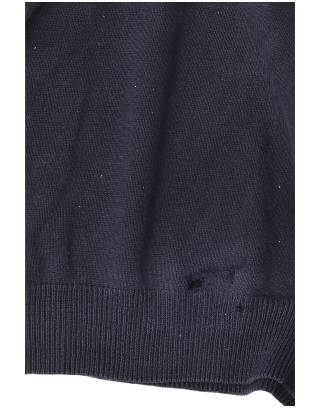 Maglione da uomo con scollo a V Marks & Spencer in cotone blu navy medio