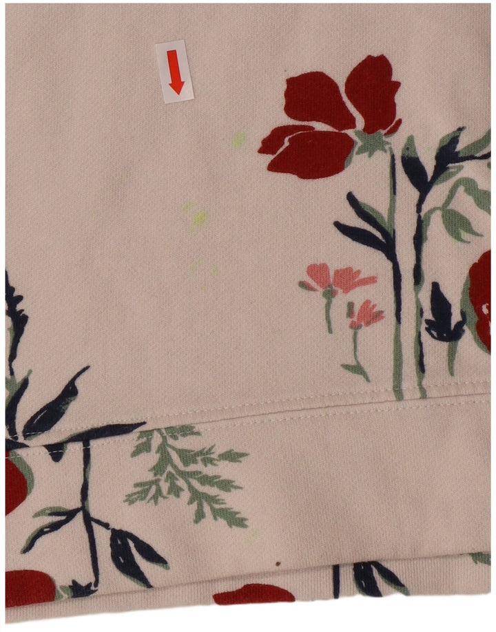 GANT Felpa corta con grafica per ragazze, 13-14 anni, colore bianco medio floreale