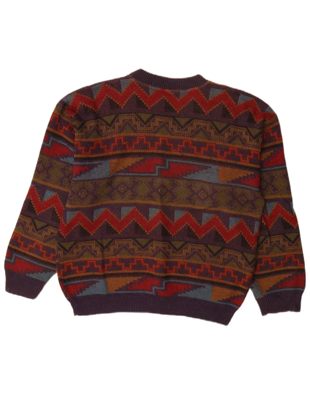 Maglione girocollo da uomo VINTAGE IT 52/54 grande multicolore