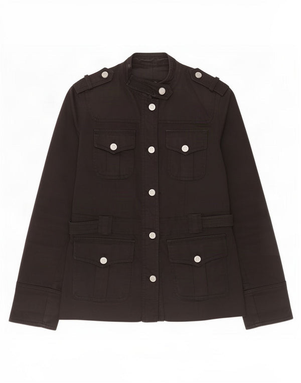 Giacca militare da donna Massimo Dutti UK 10 piccola in cotone nero