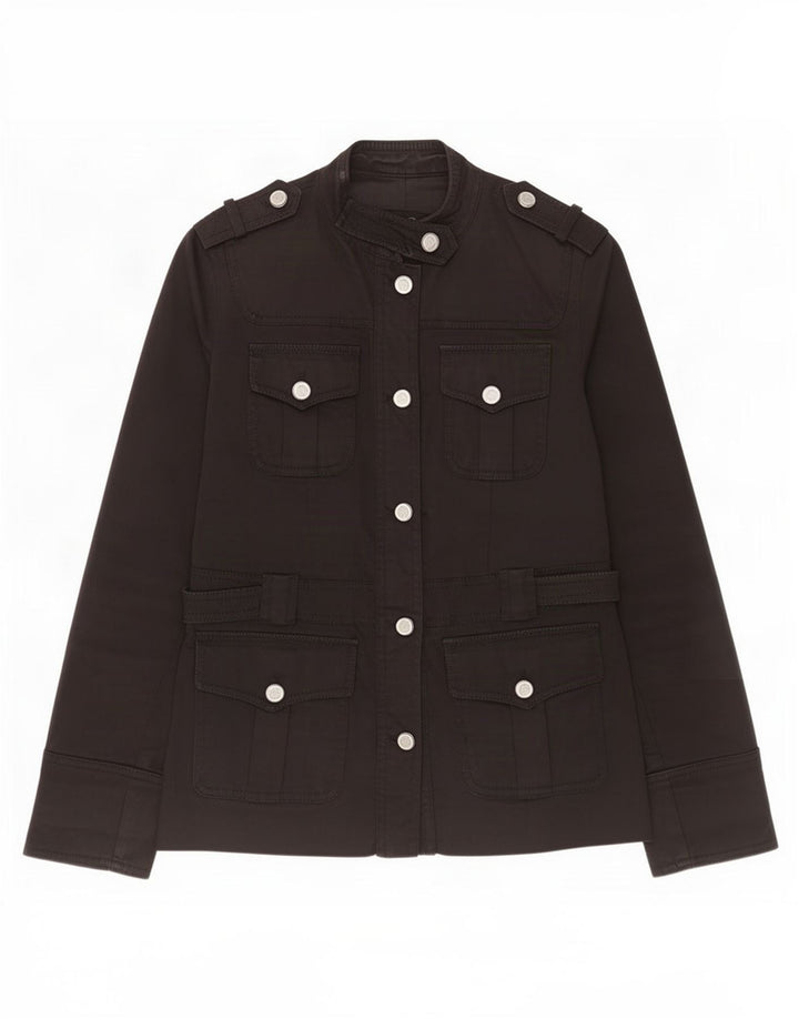 Giacca militare da donna Massimo Dutti UK 10 piccola in cotone nero