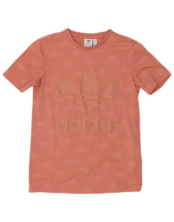 T-shirt grafica da donna Adidas Top UK 8 Small rosa poliestere
