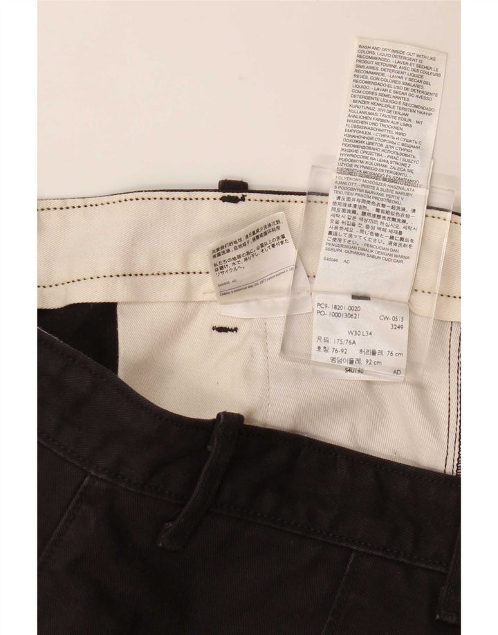 Pantaloni chino dritti da uomo Levi's W30 L34 cotone nero