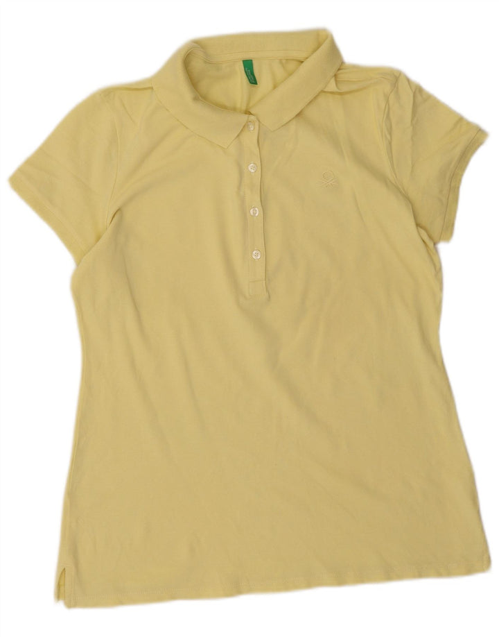 Polo Benetton Donna UK 12 Media Gialla