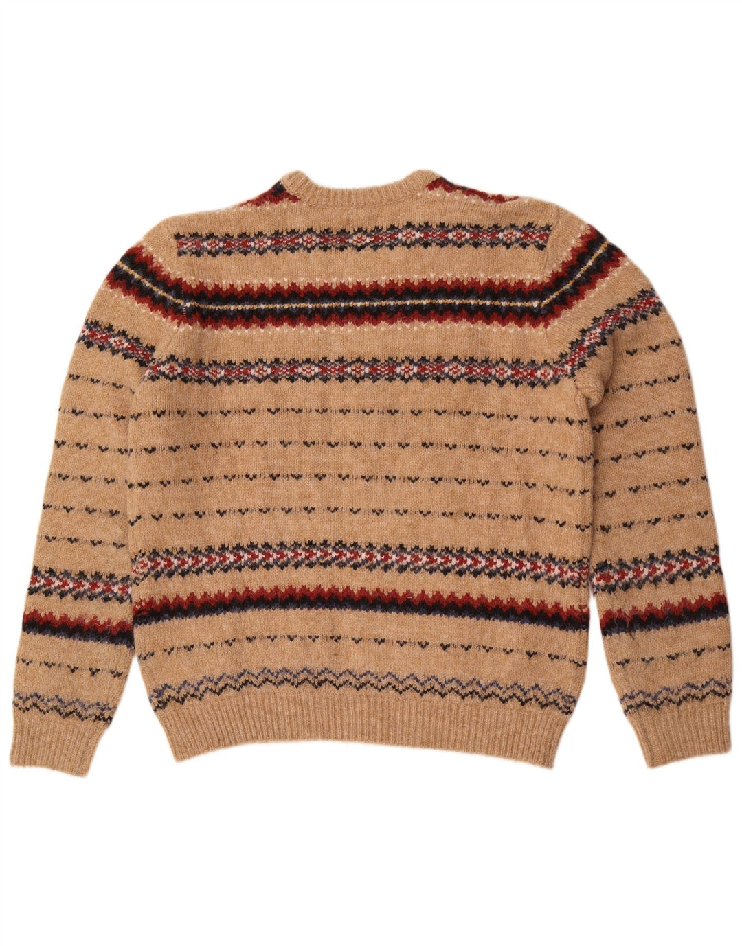 Maglione girocollo da uomo Scout, maglione grande, nylon Fair Isle beige