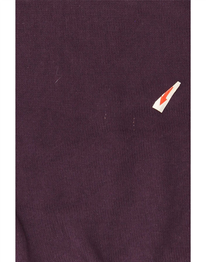 Maglione da uomo Marks & Spencer vestibilità regolare con scollo a V cotone viola medio