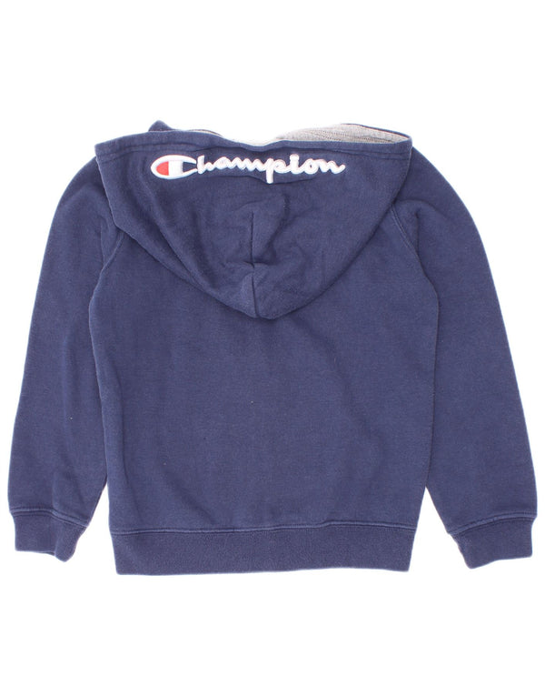 Maglione con cappuccio e zip grafica Champion per ragazzi 3-4 anni 2XS cotone blu navy