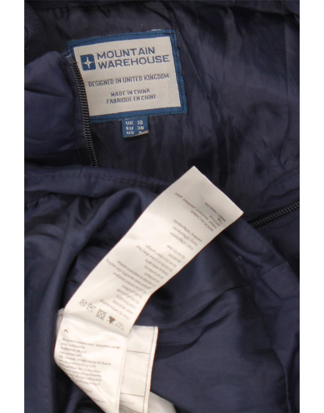 Gilet imbottito da donna Mountain Warehouse UK 10 Small Poliestere blu navy